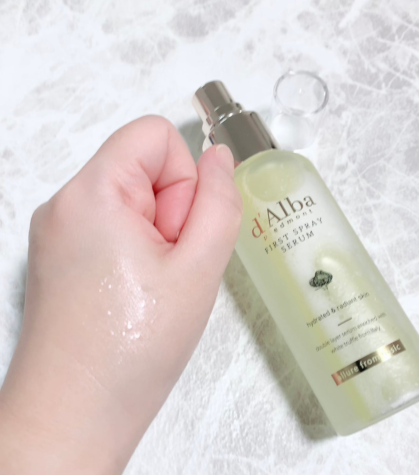 ダルバ ホワイトトリュフファーストスプレーセラム/ダルバ/ミスト状化粧水を使ったクチコミ(4枚目)