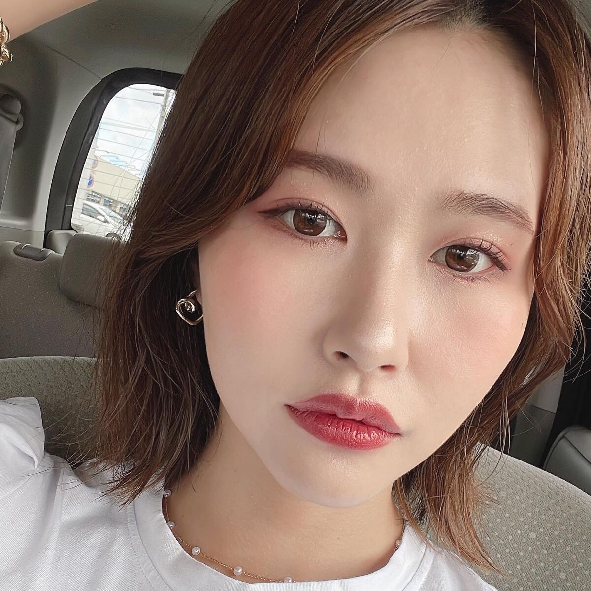 みーきです。 on LIPS 「.クリオのアイシャドウに合わせて赤みコーラルメイク💄☑︎CLI..」(3枚目)