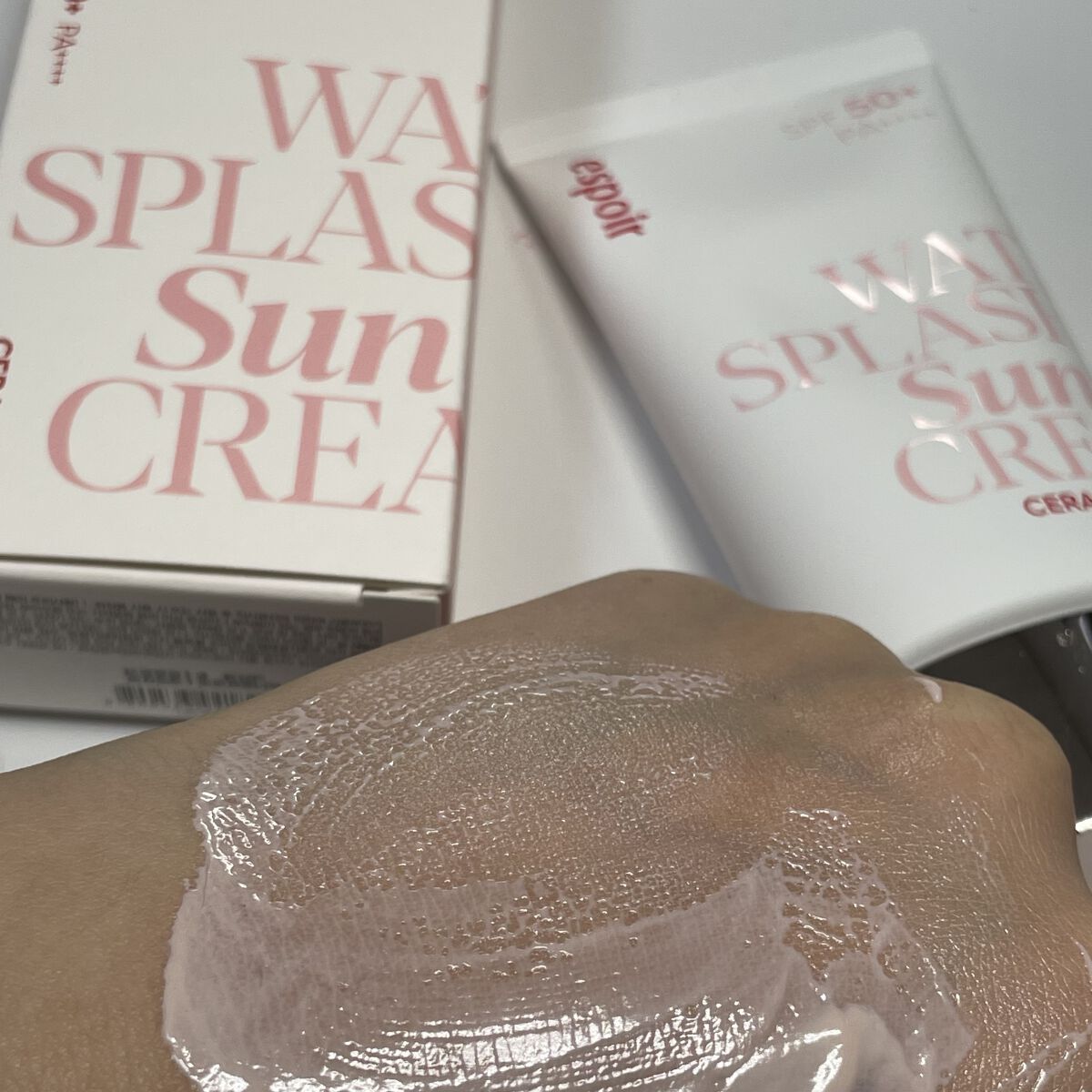 ウォータースプラッシュサンクリーム セラミド/espoir/日焼け止めクリームを使ったクチコミ（3枚目）