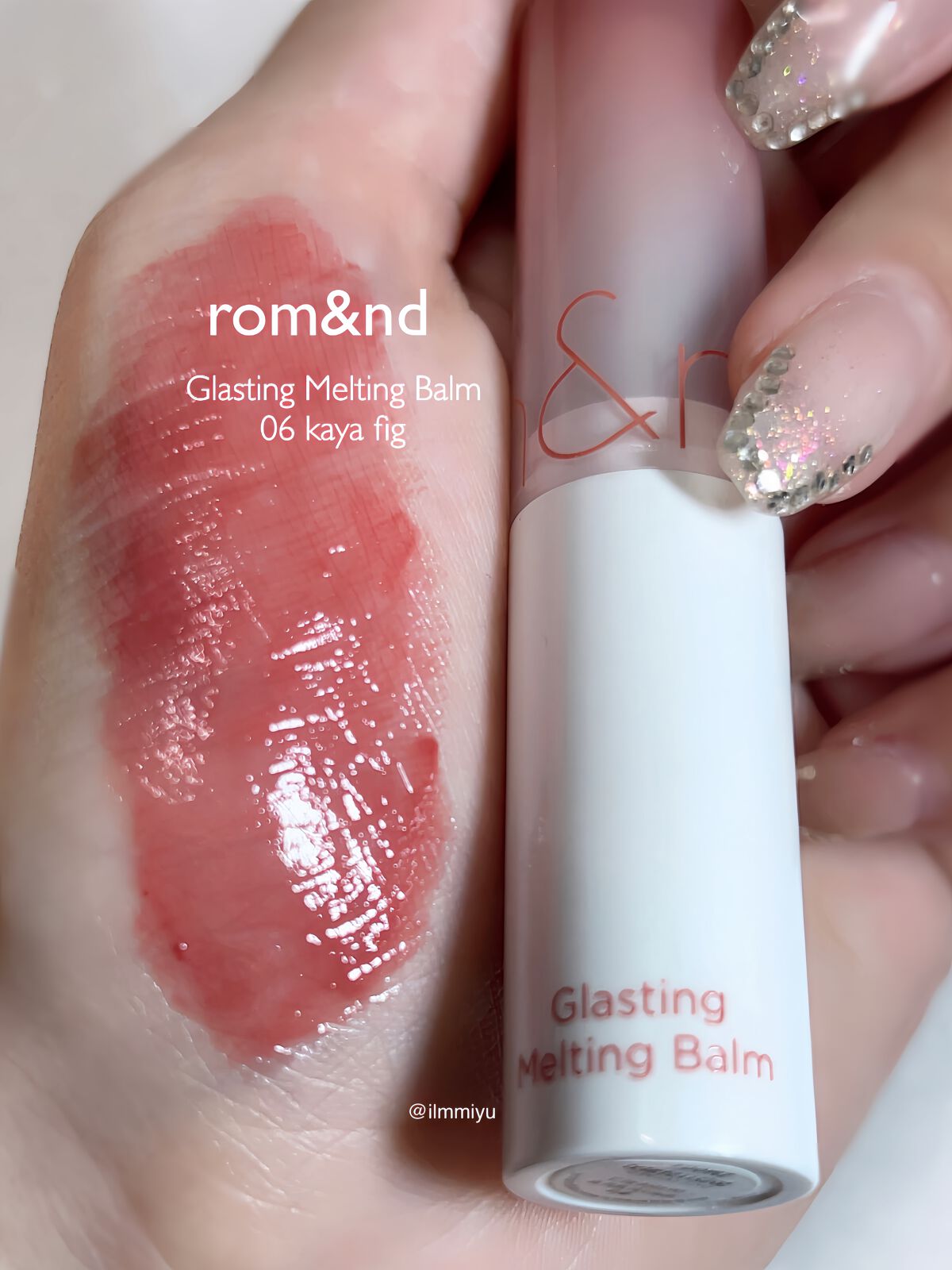 グラスティングメルティングバーム/rom&nd/リップバームを使ったクチコミ(3枚目)