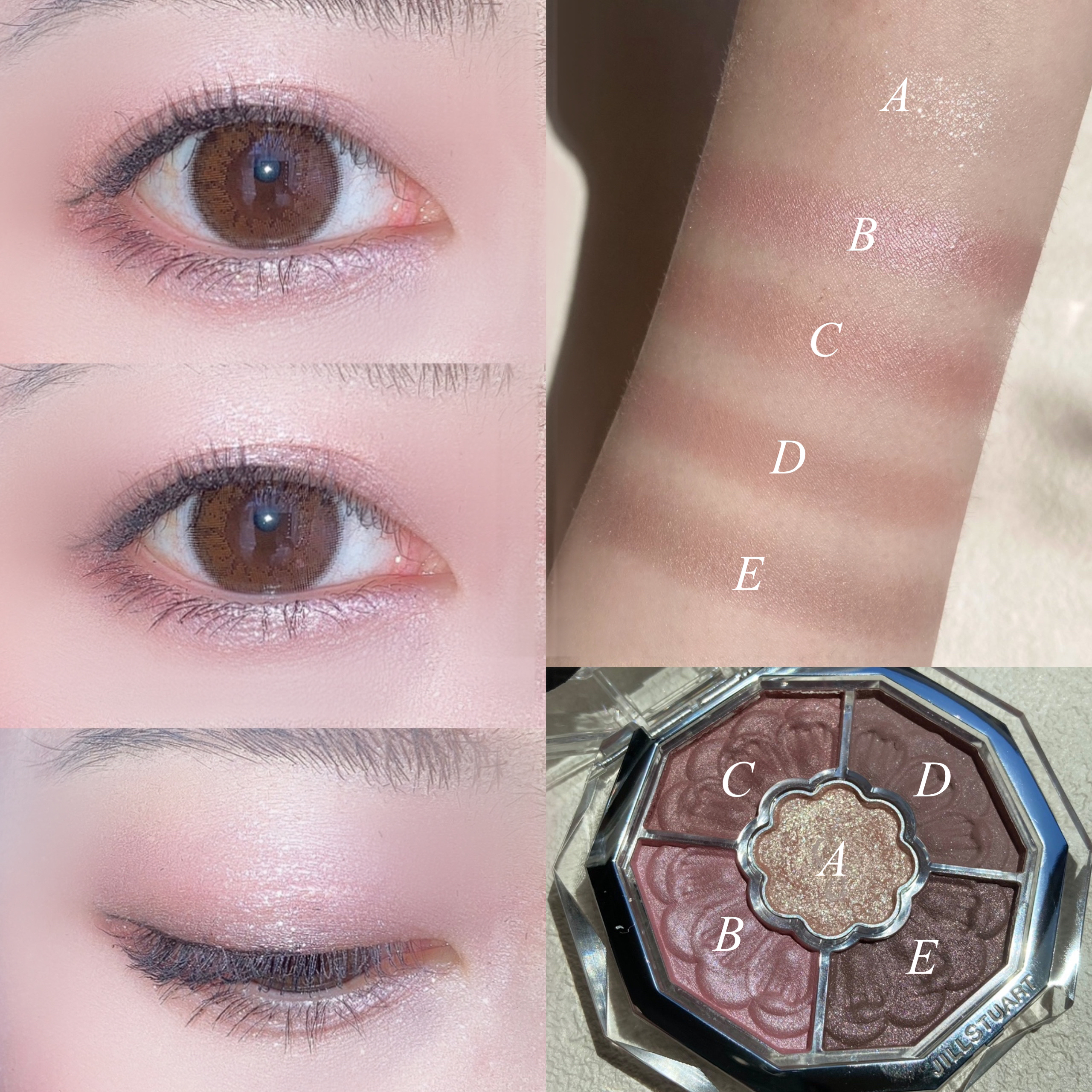 ジルスチュアート ブルームクチュール アイズ　ジュエルドブーケ 01 cymbidium cameo/JILL STUART/アイシャドウパレットを使ったクチコミ（3枚目）