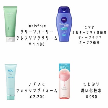 innisfree グリーンバーリー クレンジングクリームのクチコミ「常にニキビがあった私の肌からニキビが消えた話
*☼*―――――*☼*―――――*☼*―――――.....」（2枚目）