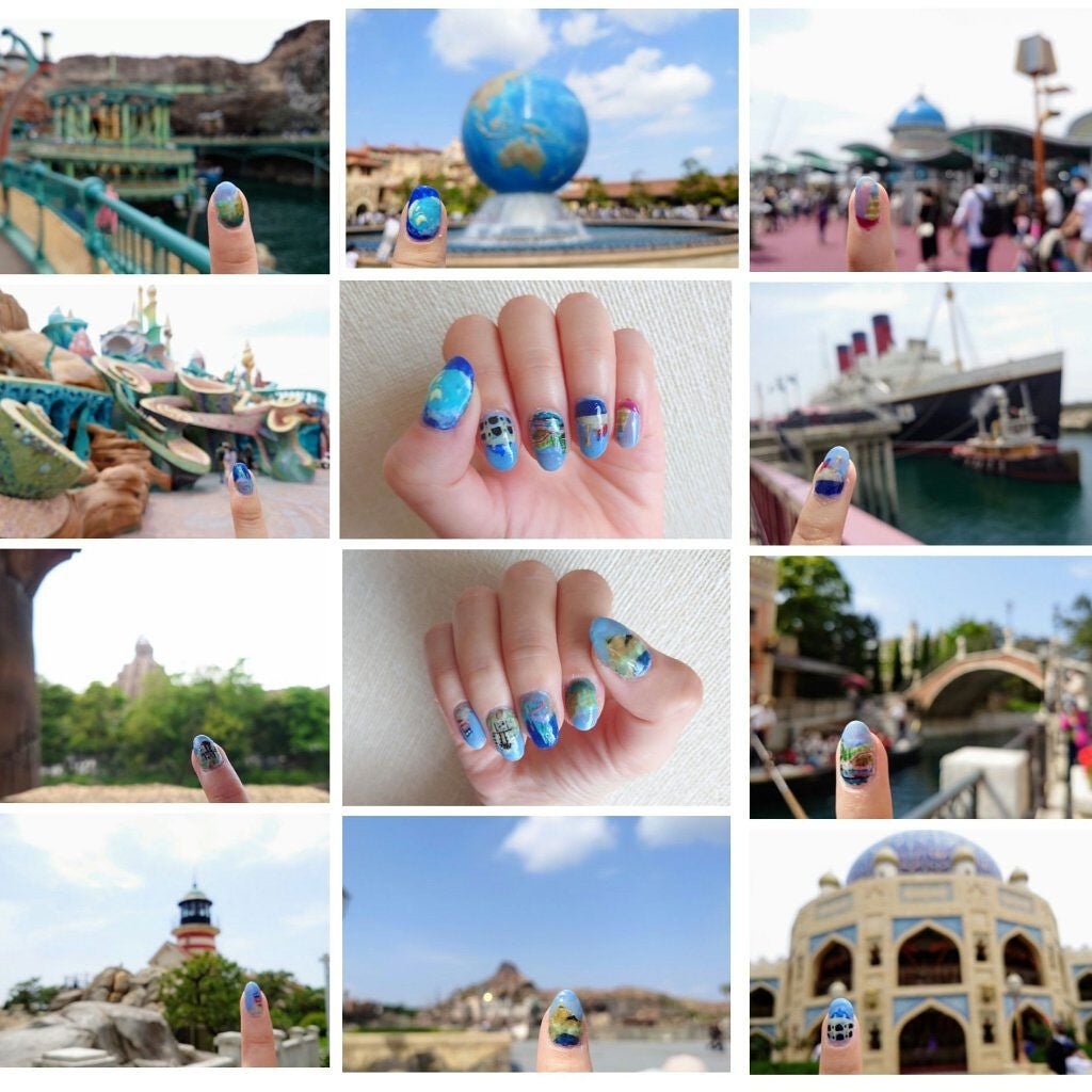bluegreen on LIPS 「【東京ディズニーシーネイル】東京ディズニーシーの景色をネイルに..」(2枚目)