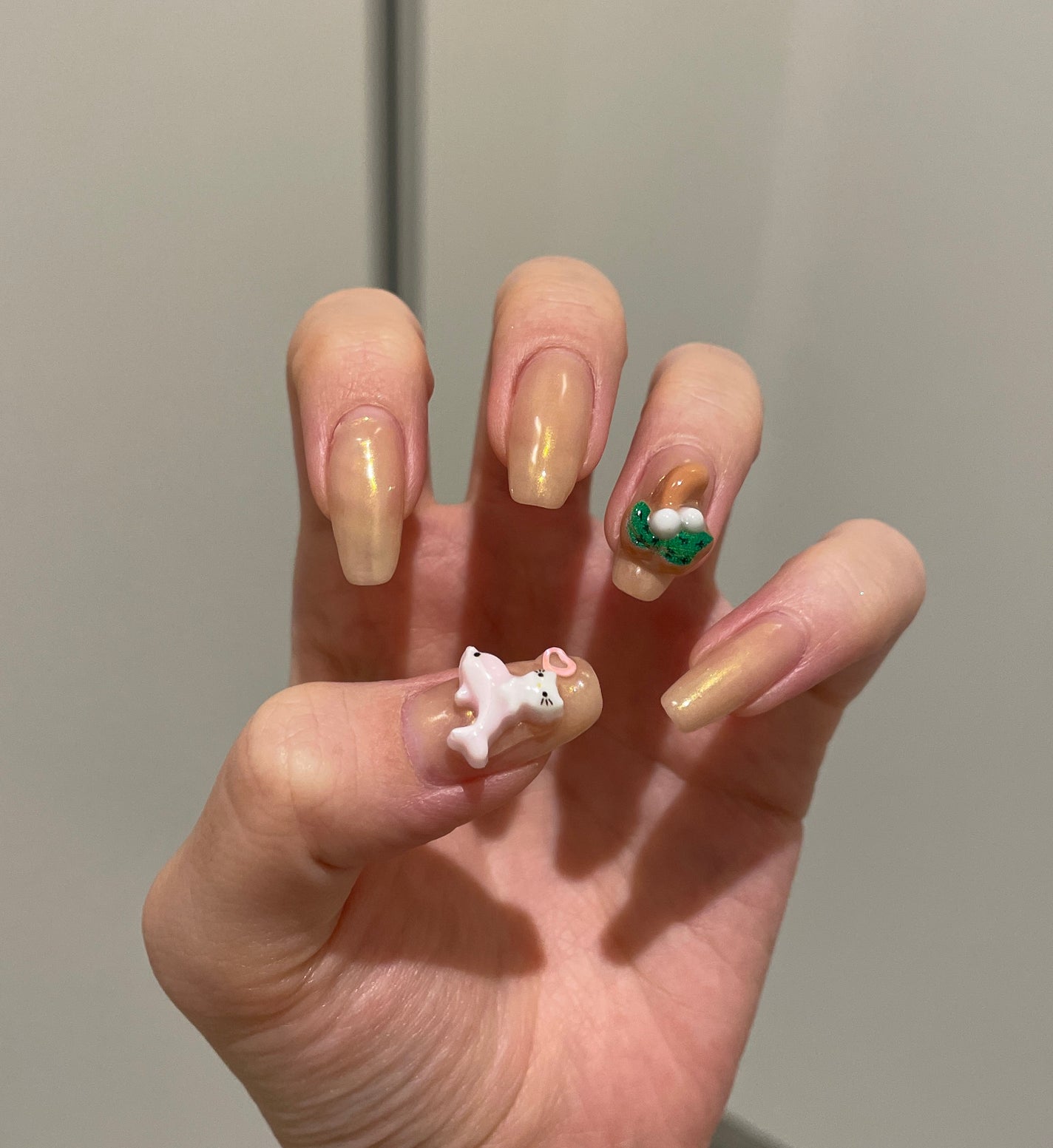 オーロラパウダー/セリア/ネイル用品を使ったクチコミ(4枚目)