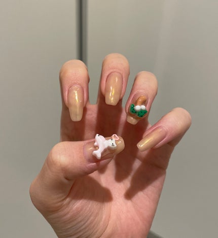 オーロラパウダー/セリア/ネイル用品を使ったクチコミ(4枚目)