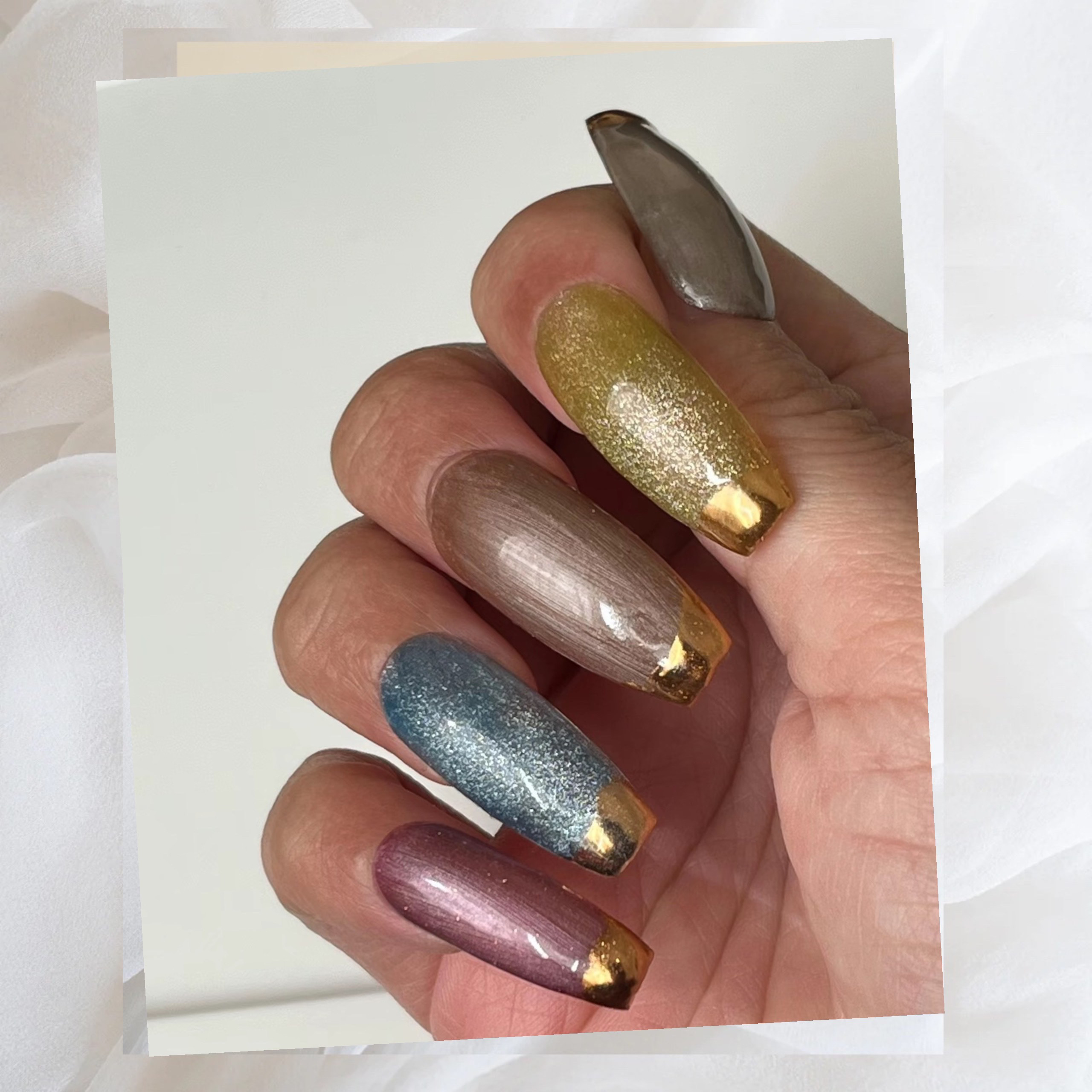 5ミクロンマグネット/ネイル工房/ジェルネイルを使ったクチコミ（3枚目）