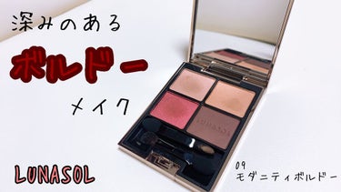 アイカラーレーション 09 Modernity Bordeaux/LUNASOL/アイシャドウパレットを使ったクチコミ（1枚目）