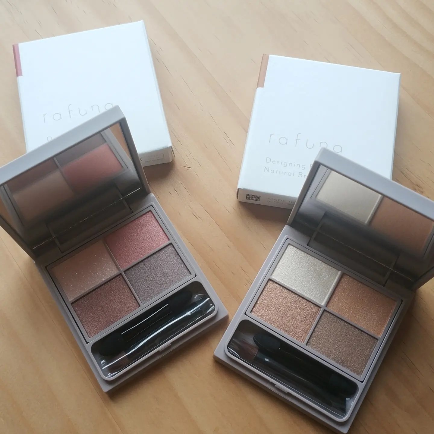 デザイニングアイカラー 01 ナチュラルブラウン/rafuna/アイシャドウパレットを使ったクチコミ（1枚目）