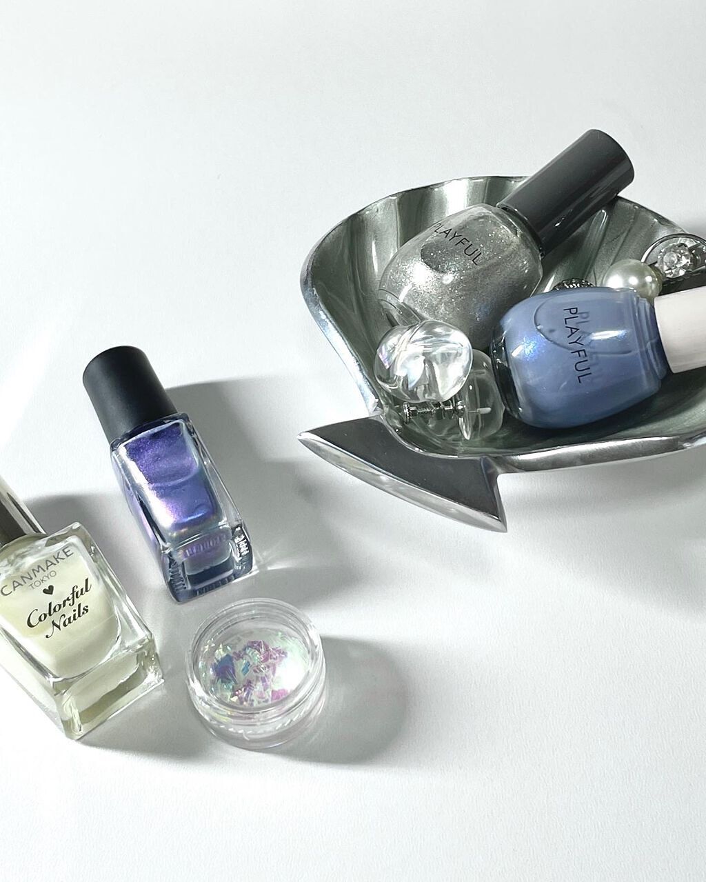 プレイフル アップデートネイル pun-14 スパークルシルバー/PLAYFUL/オールインワンネイルを使ったクチコミ（3枚目）