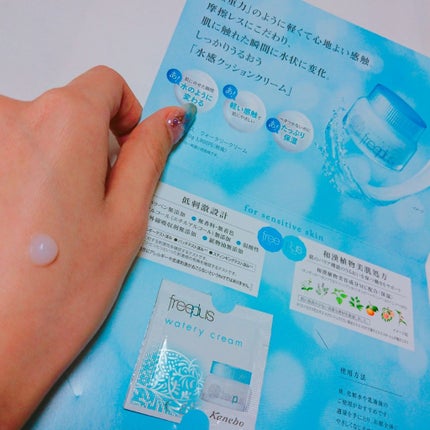 ウォータリークリーム/フリープラス/フェイスクリームを使ったクチコミ(1枚目)