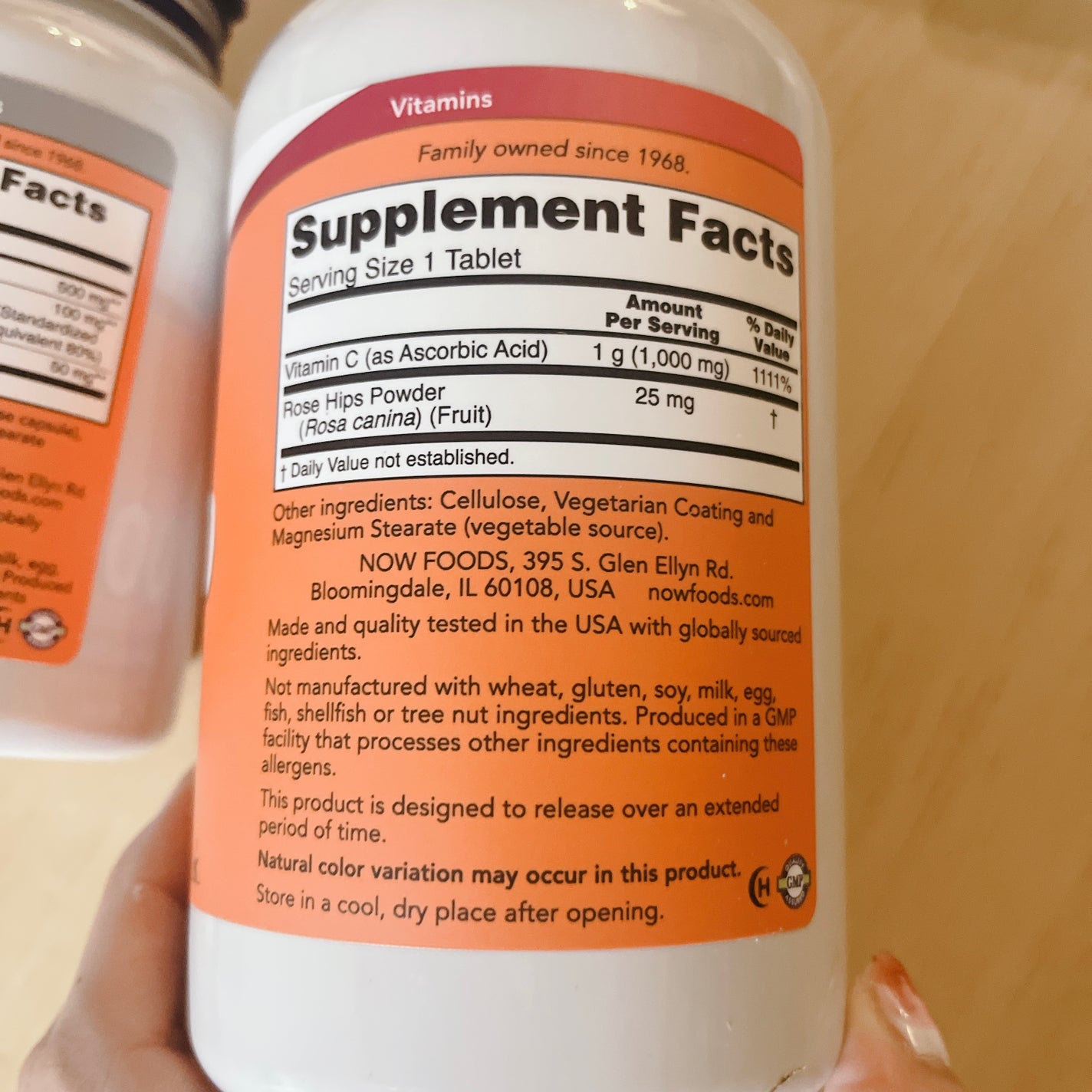ビタミンC-1000 ローズヒップ タイムリリース/Now Foods/健康サプリメントを使ったクチコミ(3枚目)