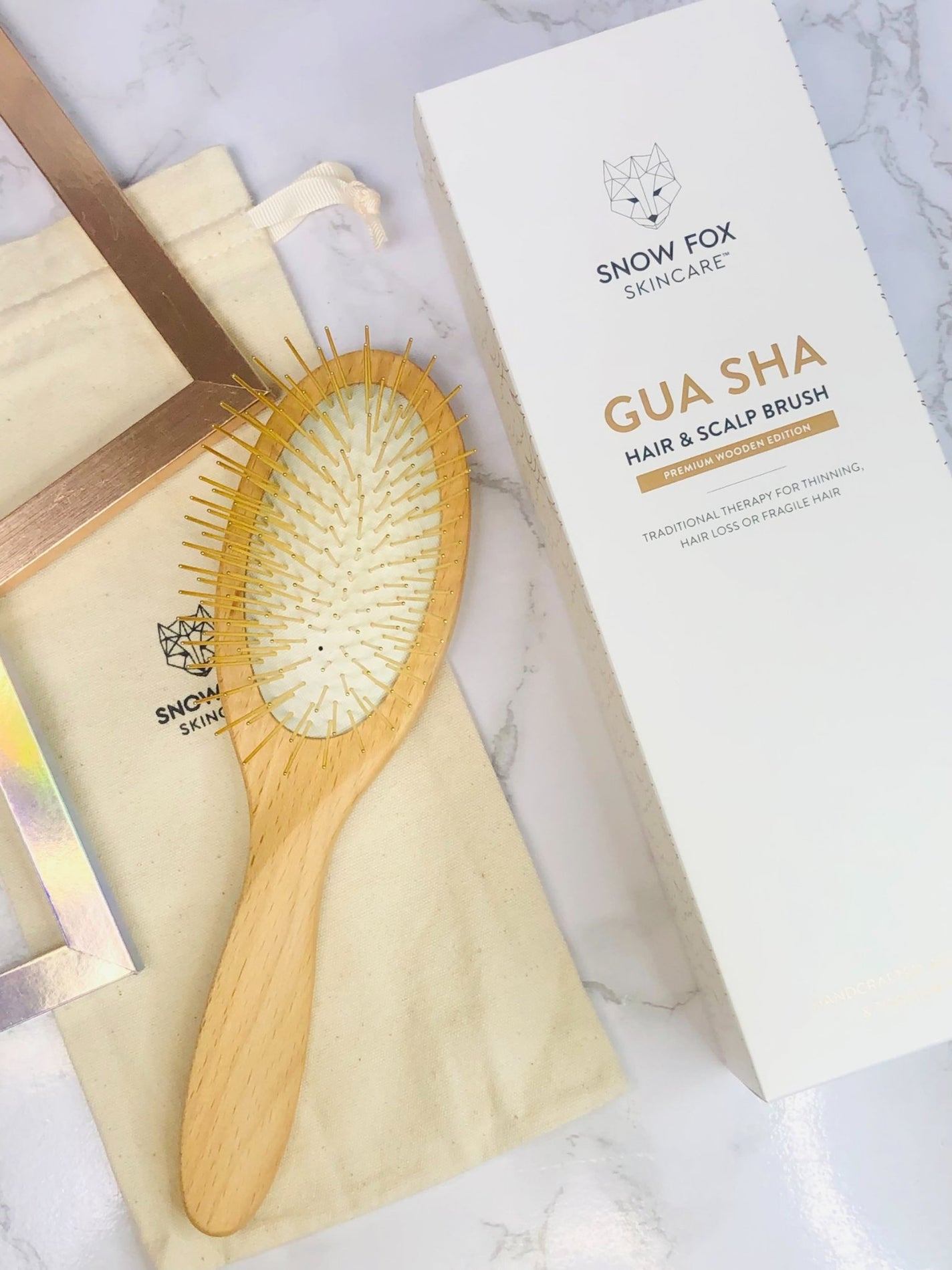 プレミアム FOXカッサ ウッド ヘアブラシ/SNOW FOX SKINCARE/メイクブラシを使ったクチコミ(1枚目)