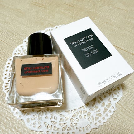 アンリミテッド ケア ツヤ セラム ファンデーション/shu uemura/リキッドファンデーションを使ったクチコミ(2枚目)