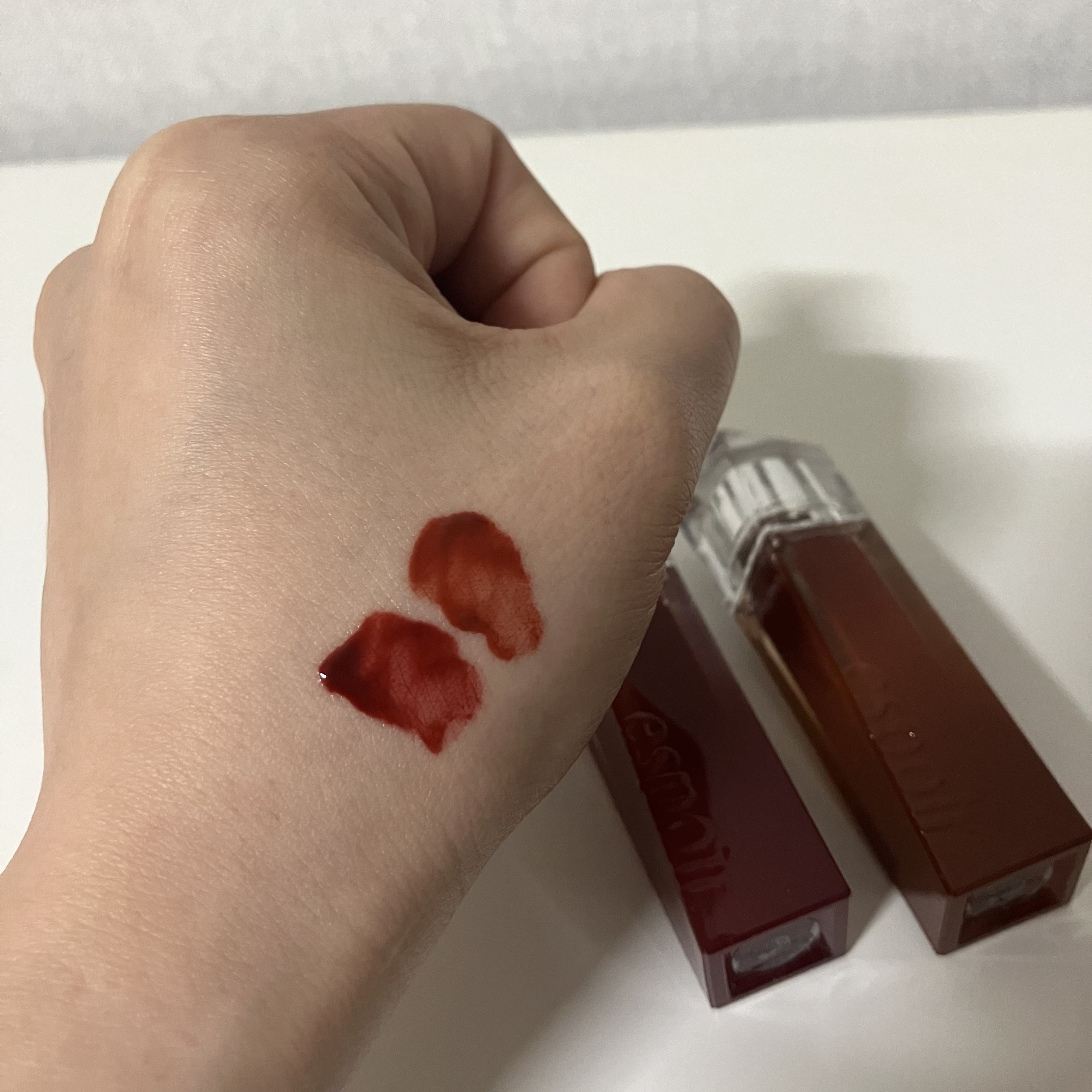 クチュールリップティントグレイズ スモークド/espoir/リップティントを使ったクチコミ（3枚目）