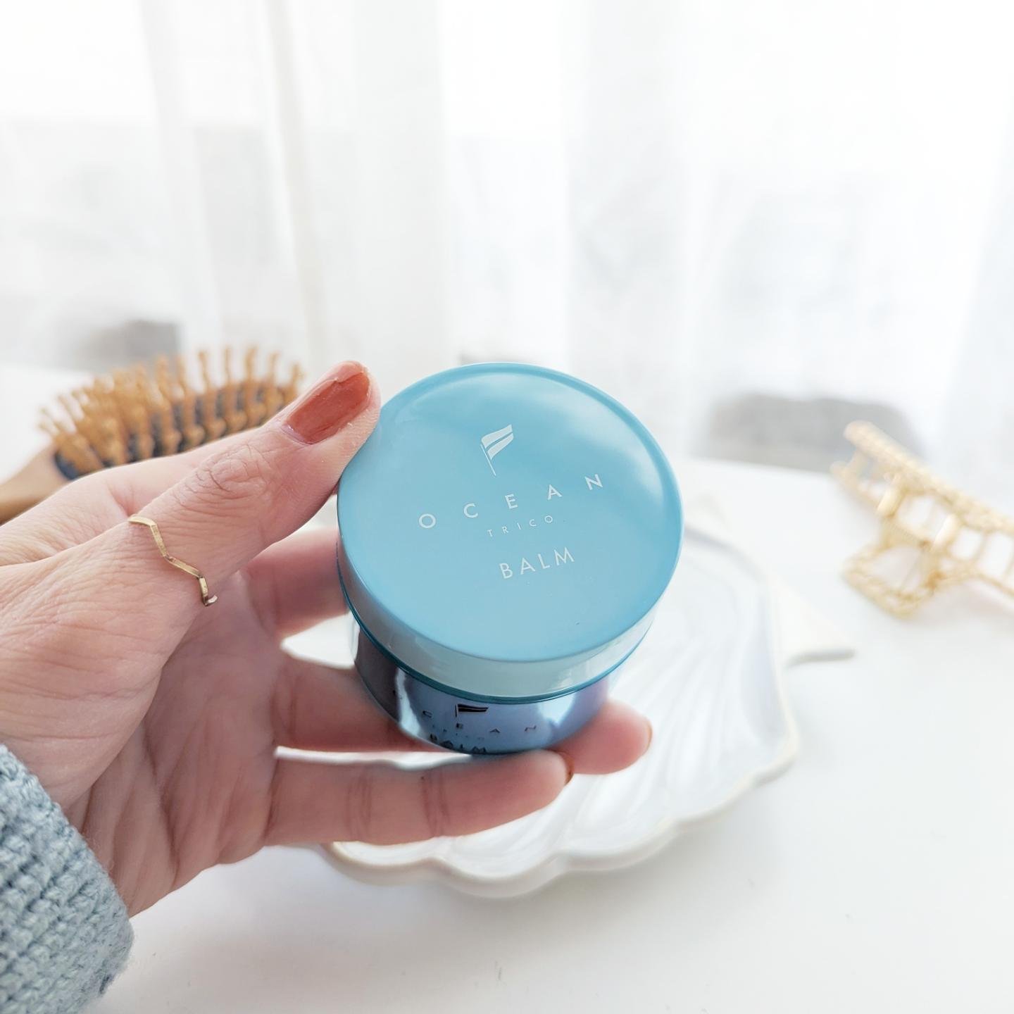 オーシャントリコ ヘアスタイリング バーム ライトブルー/OCEAN TRICO/ヘアバームを使ったクチコミ（3枚目）