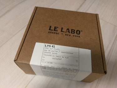 LE LABO LYS 41 eau de parfumのクチコミ「今月買いました。るらぼ！

LYS 41
いいおんなのいおいがする。

ラベルとかおされやなぁ.....」（1枚目）