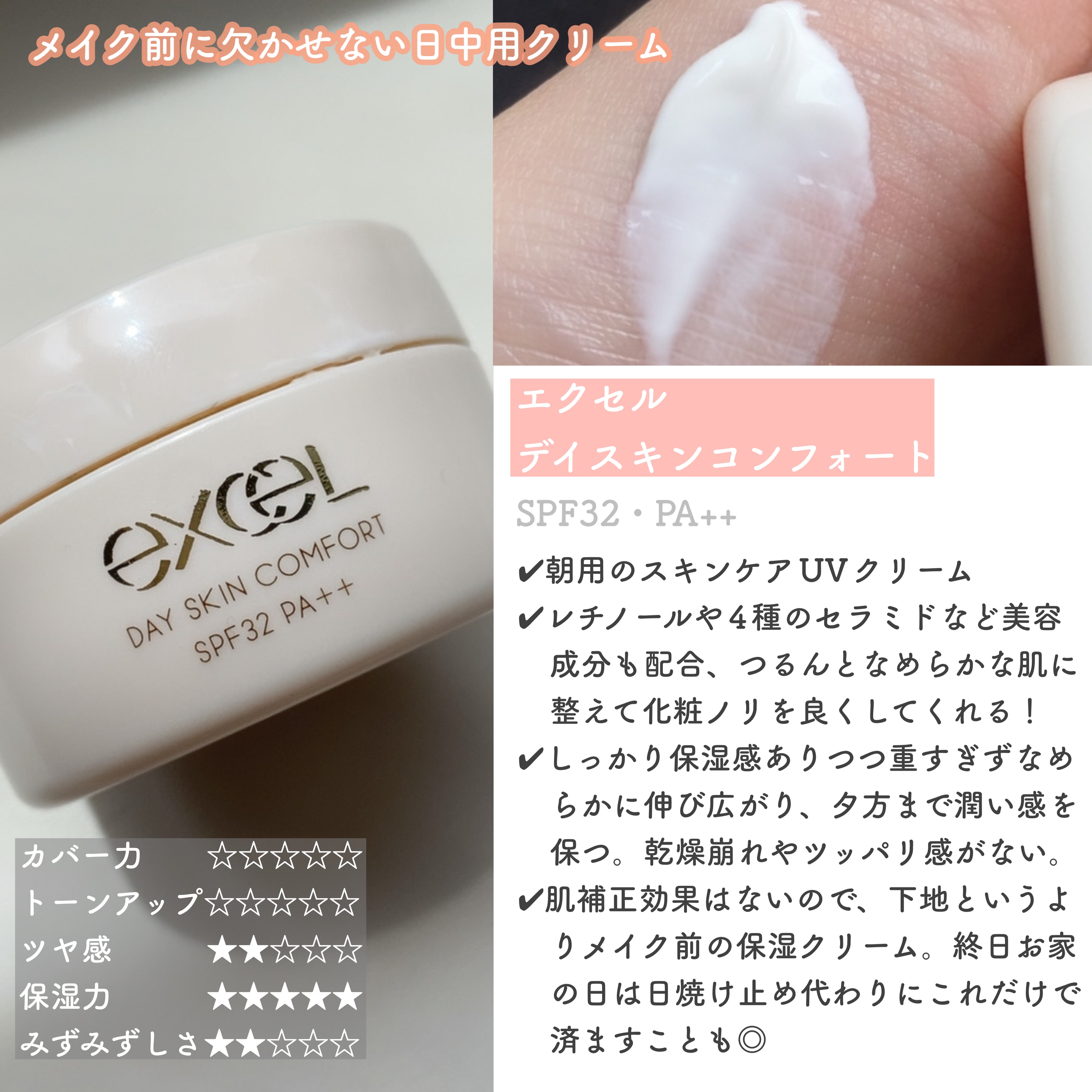 ラスティングタッチベース EM (エッセンスモイスト)/excel/化粧下地を使ったクチコミ（3枚目）