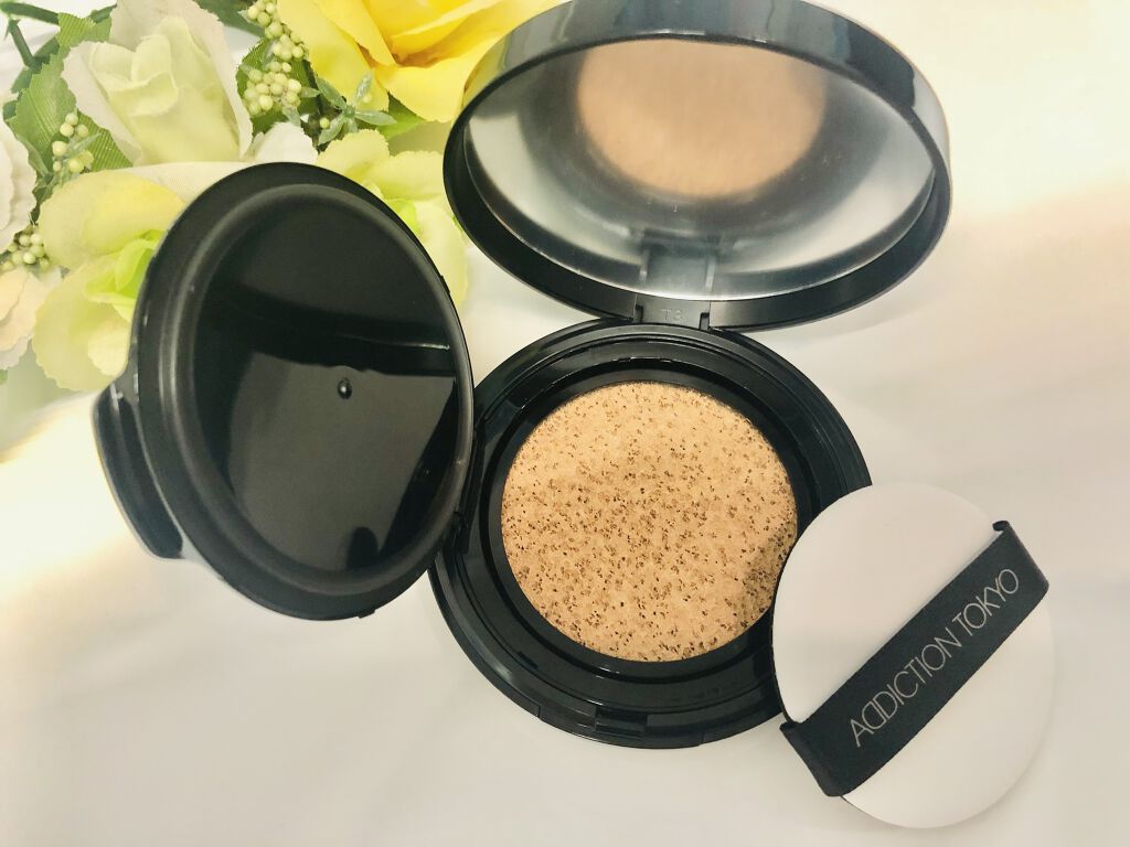 スキンリフレクト ラスティング UV クッションファンデーション クッションファンデーション パフ/ADDICTION/クッションファンデーションを使ったクチコミ（3枚目）