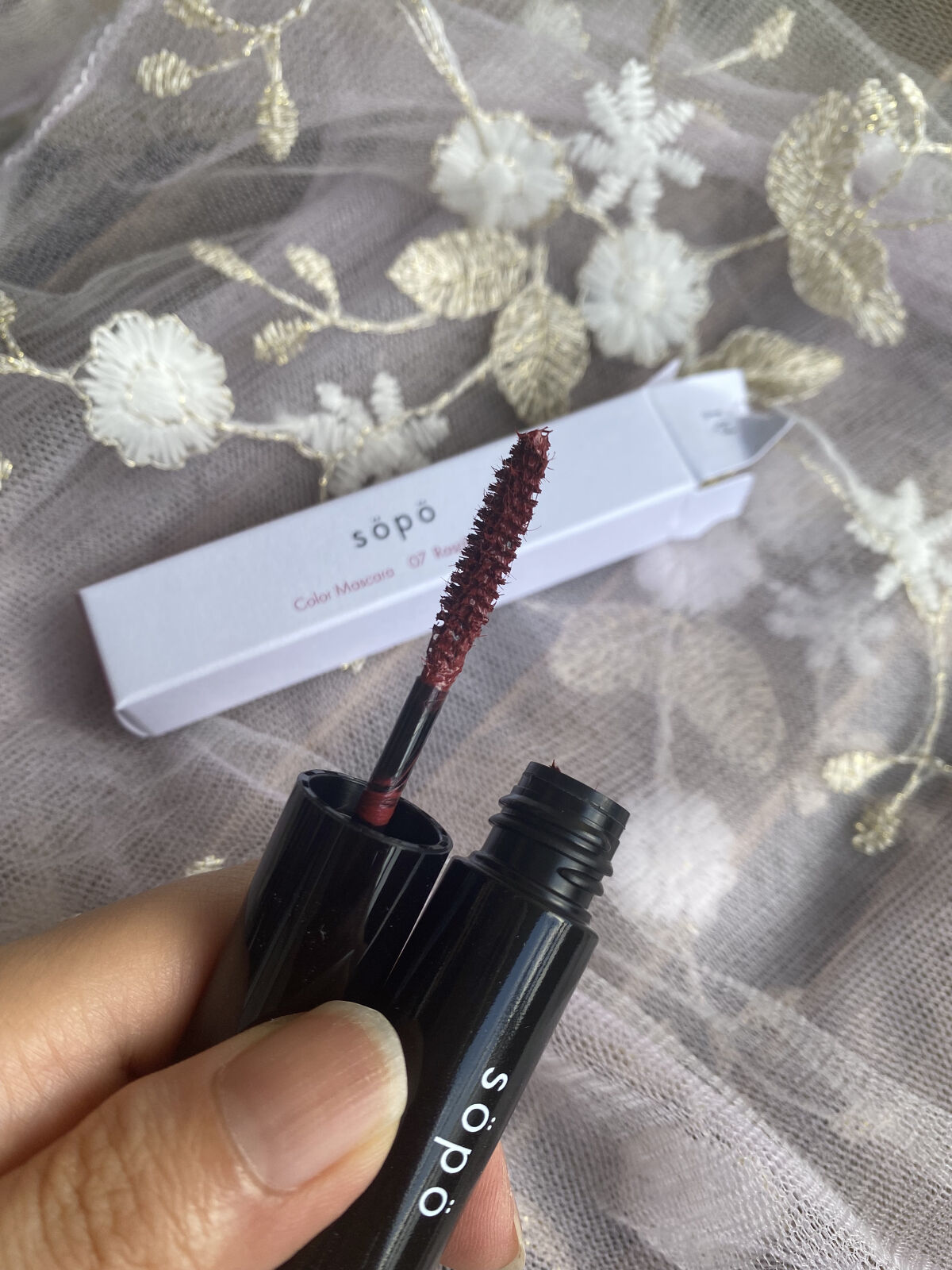 カラーマスカラ/sopo/マスカラを使ったクチコミ（2枚目）