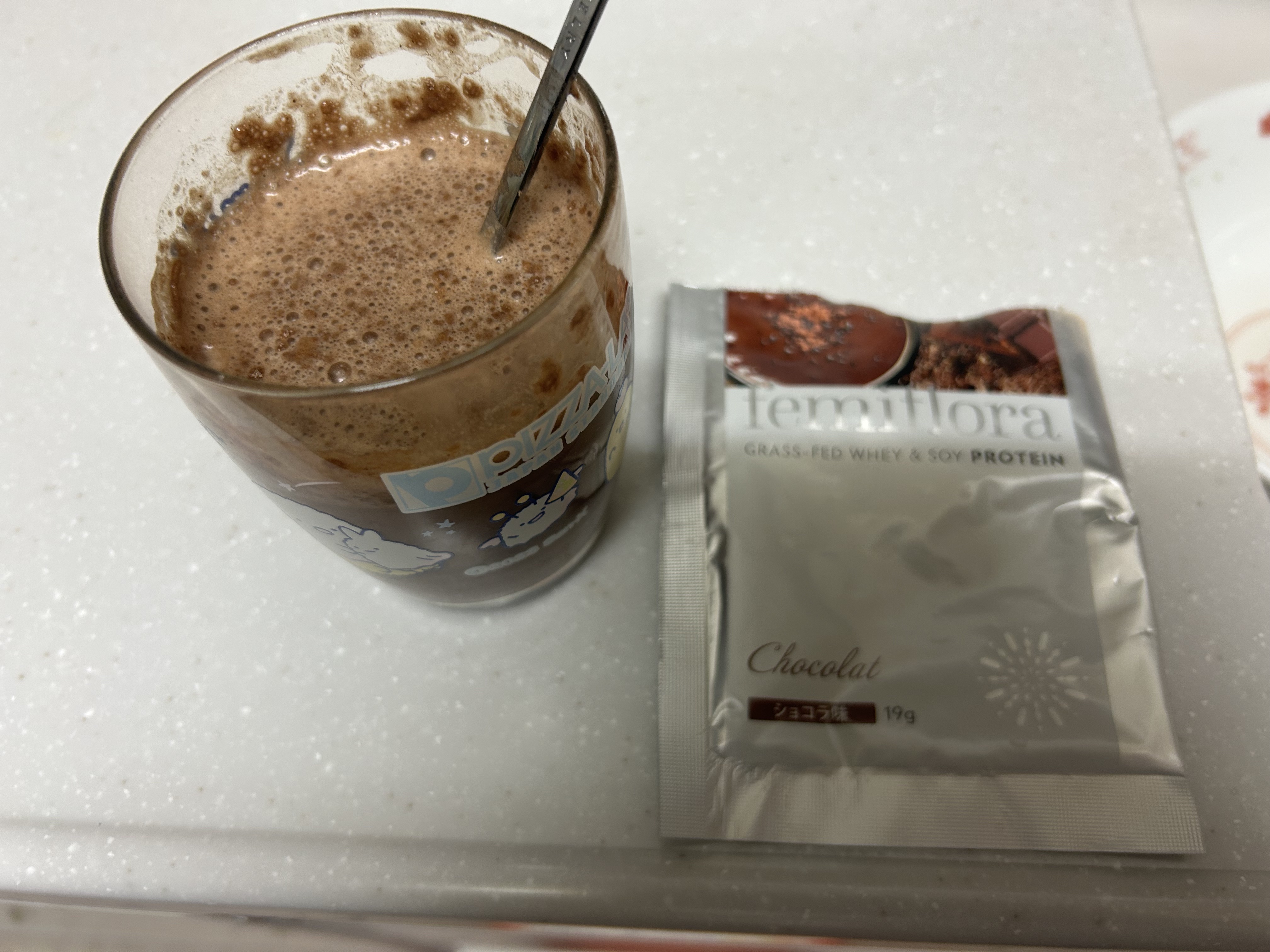 フェミフローラ グラスフェッドホエイ&ソイプロテイン ショコラ味/わかもと製薬/その他プロテインを使ったクチコミ（3枚目）