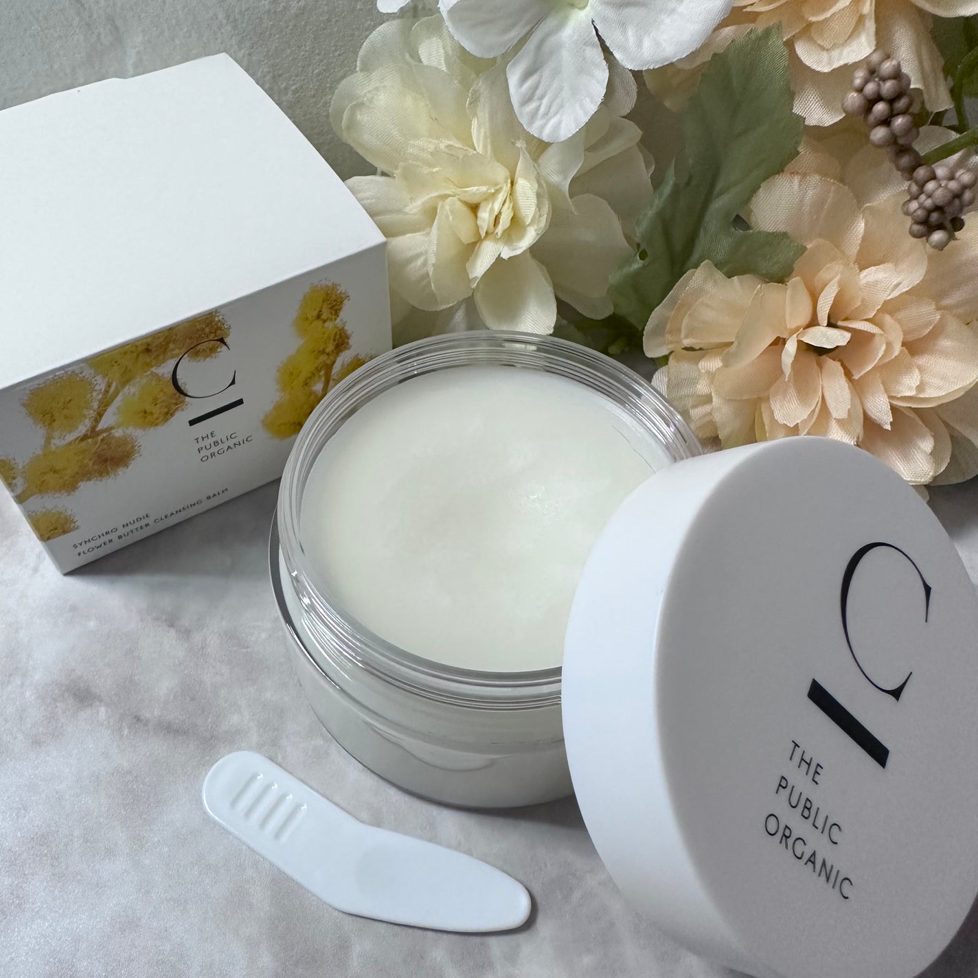シンクロヌーディー フラワーバタークレンジングバーム/C THE PUBLIC ORGANIC/クレンジングバームを使ったクチコミ(2枚目)
