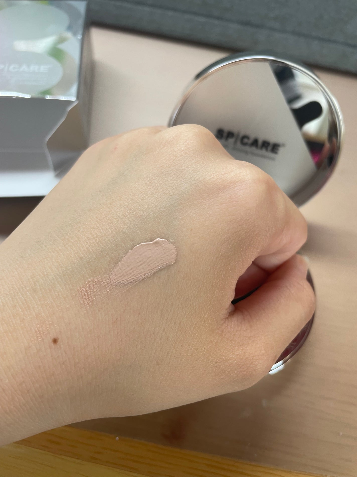 V3シャイニングファンデーション/SPICARE/クッションファンデーションを使ったクチコミ(4枚目)