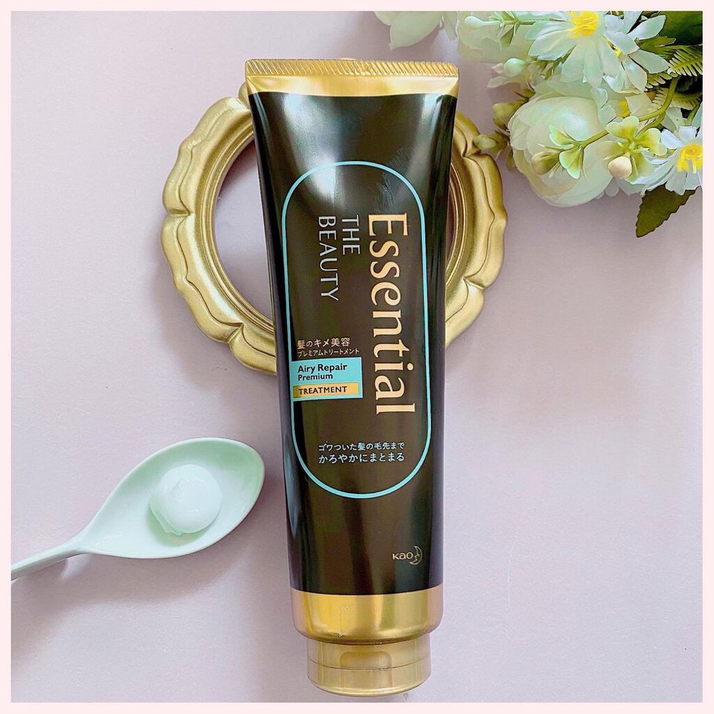 Essential THE BEAUTY 髪のキメ美容プレミアムトリートメント<エアリーリペアプレミアム>/エッセンシャル/洗い流すヘアトリートメントを使ったクチコミ(2枚目)
