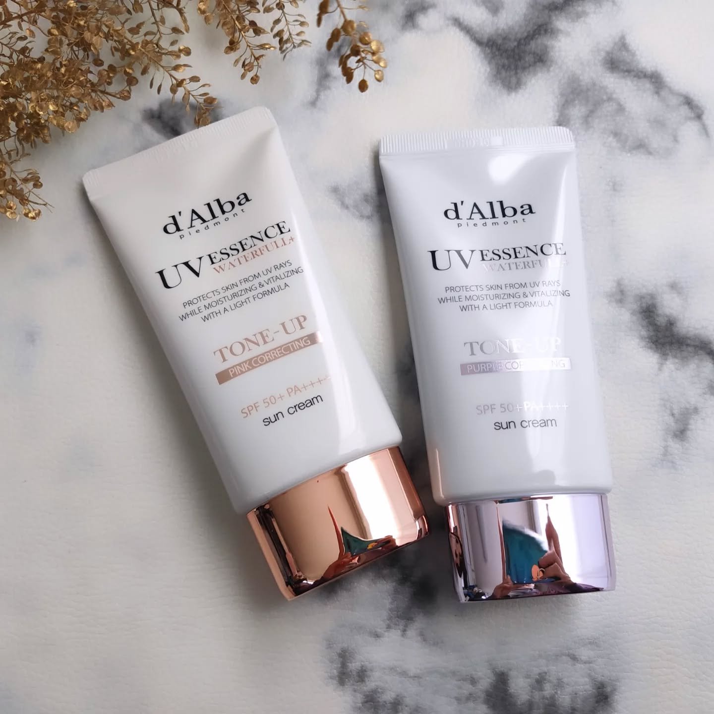 ダルバ ウォータフル トーンアップ サンクリーム(パープル)/ダルバ/日焼け止めクリームを使ったクチコミ（2枚目）