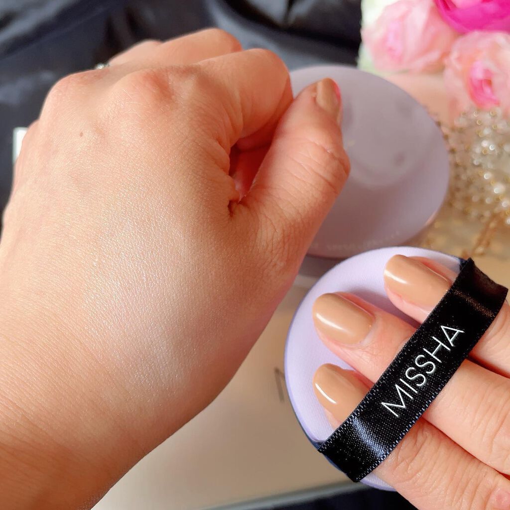 M クッションベース(ラベンダー)/MISSHA/化粧下地を使ったクチコミ(5枚目)