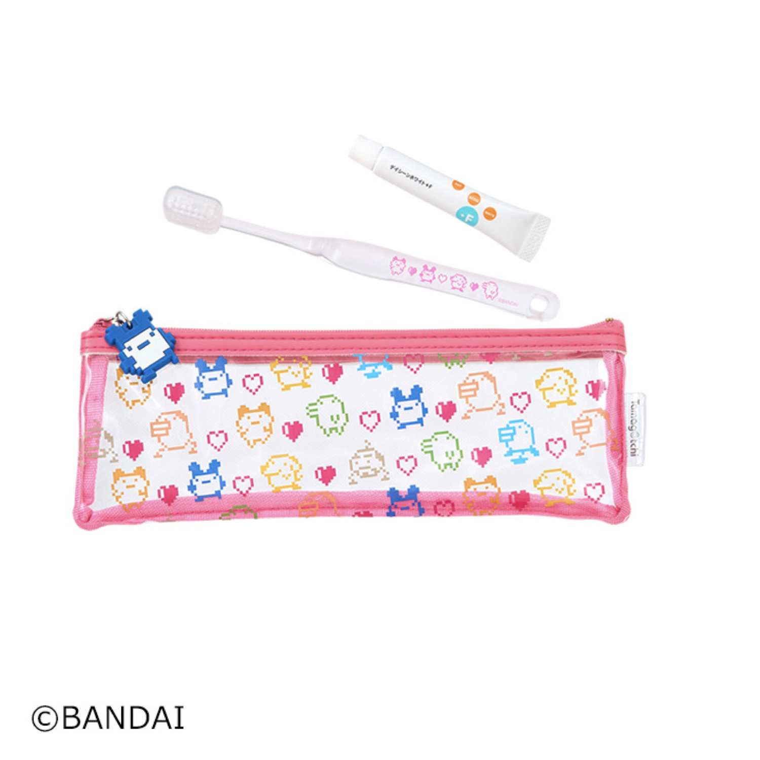 ポーチ付き歯ブラシセット ピンク