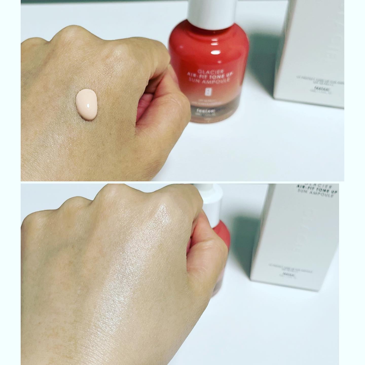 ピルソ グラシアエアフィットトーンアップサンアンプル SPF50 PA+++/feelxo/化粧下地を使ったクチコミ（3枚目）