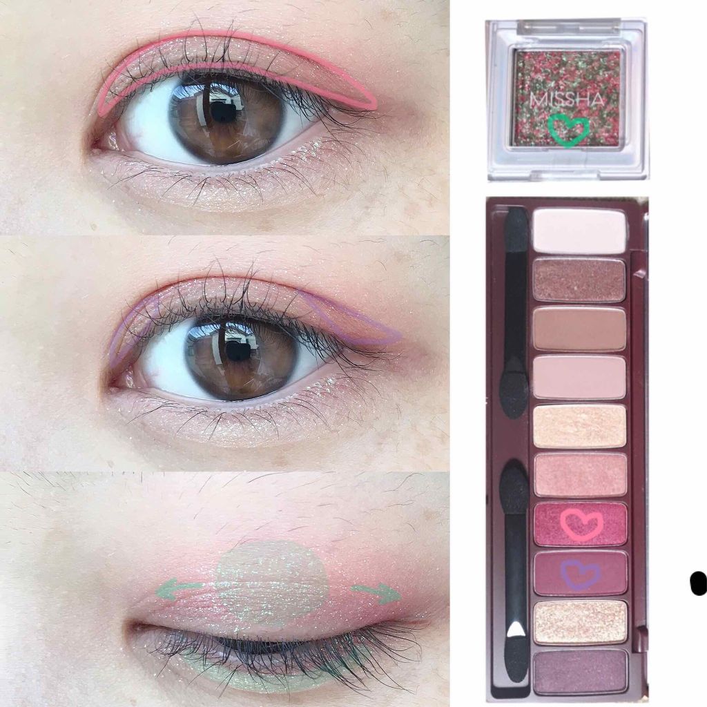 グリッタープリズム シャドウ/MISSHA/グリッターを使ったクチコミ（2枚目）