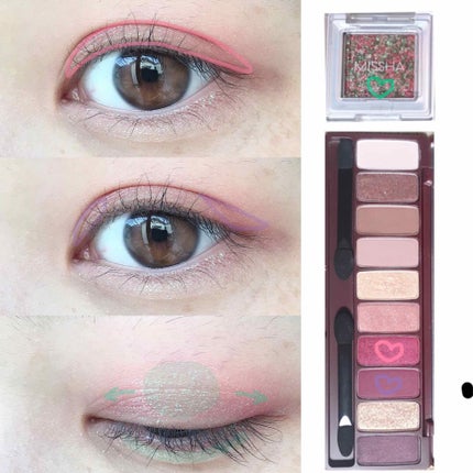 グリッタープリズム シャドウ/MISSHA/グリッターを使ったクチコミ(2枚目)