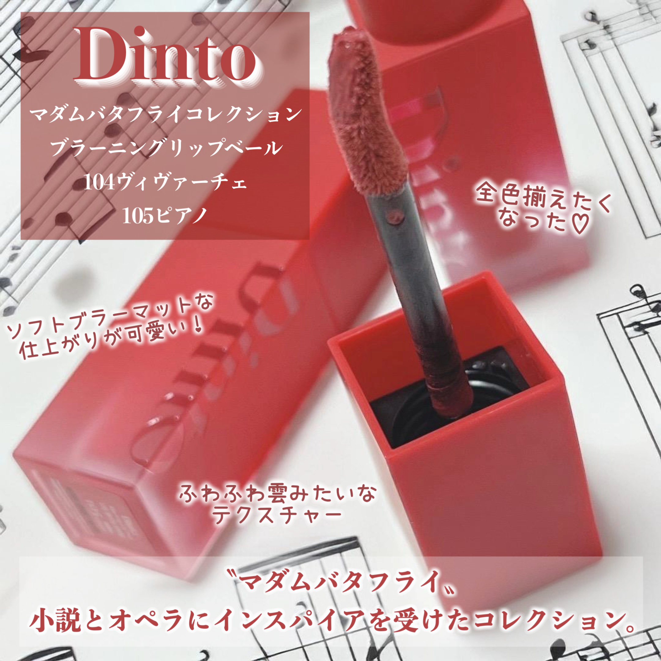 マダムバタフライコレクション ブラーニングリップベール/Dinto/口紅を使ったクチコミ（1枚目）
