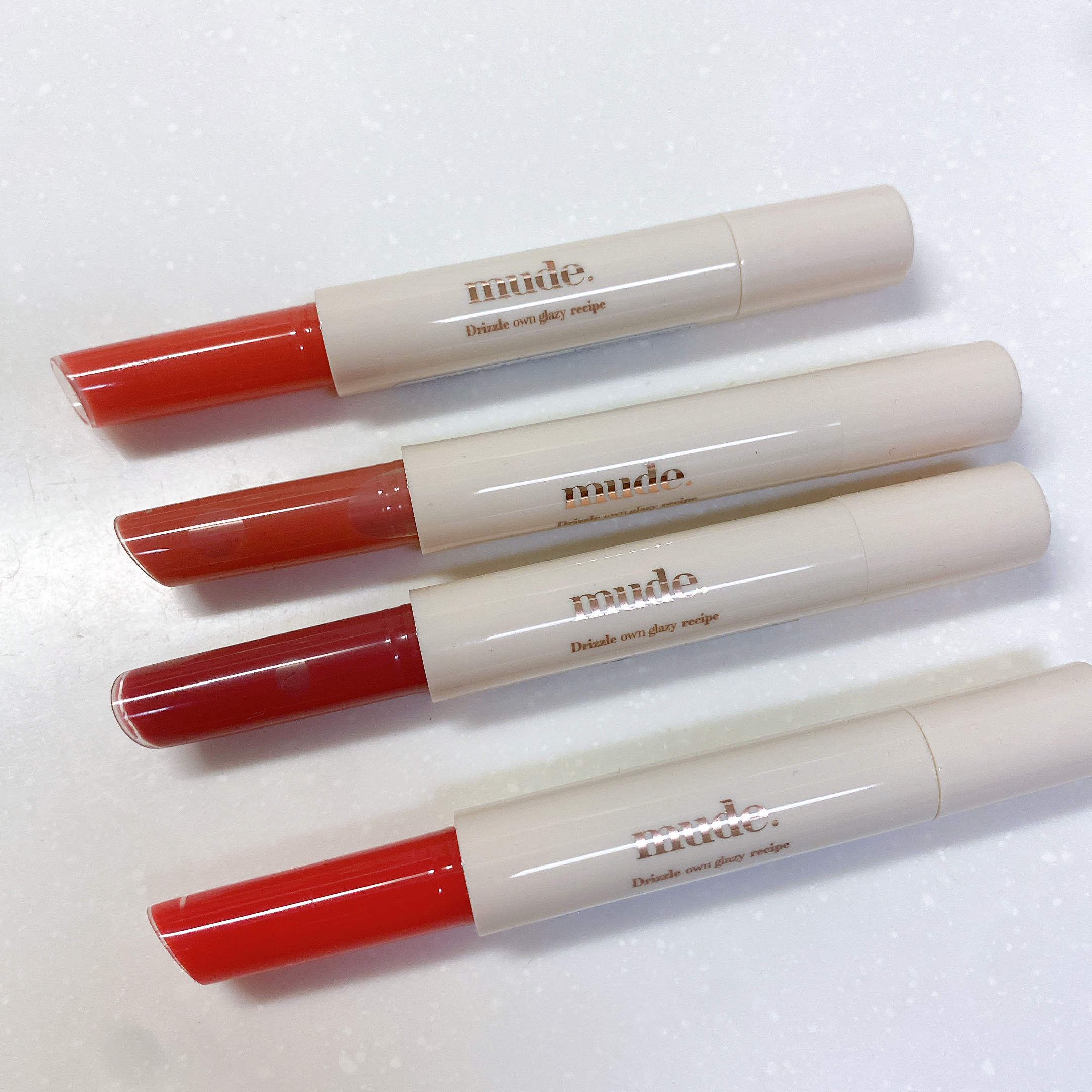 ドリズルバーム #07 アップルシュー/mude./口紅を使ったクチコミ（1枚目）