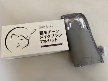 猫モチーフ メイクブラシ 7本セット/SIXPLUS/メイクブラシを使ったクチコミ（2枚目）