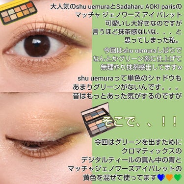 マッチャ ジェノワーズ アイ パレット /shu uemura/アイシャドウパレットを使ったクチコミ（2枚目）