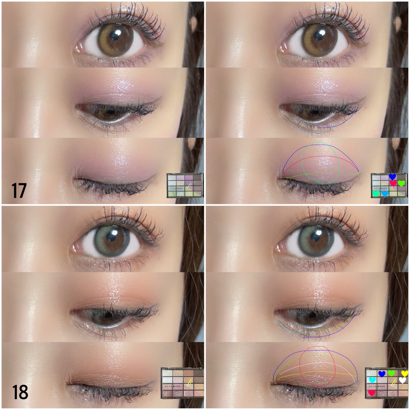 ソフトブラーリングアイパレット/wakemake/アイシャドウパレットを使ったクチコミ(5枚目)