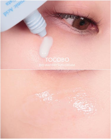 TOCOBO Bio watery sun creamのクチコミ「✽
⁡
𝗧𝗢𝗖𝗢𝗕𝗢 @tocobo_jp @tocobo_official 
⁡
⁡
▫️𝗕.....」（1枚目）