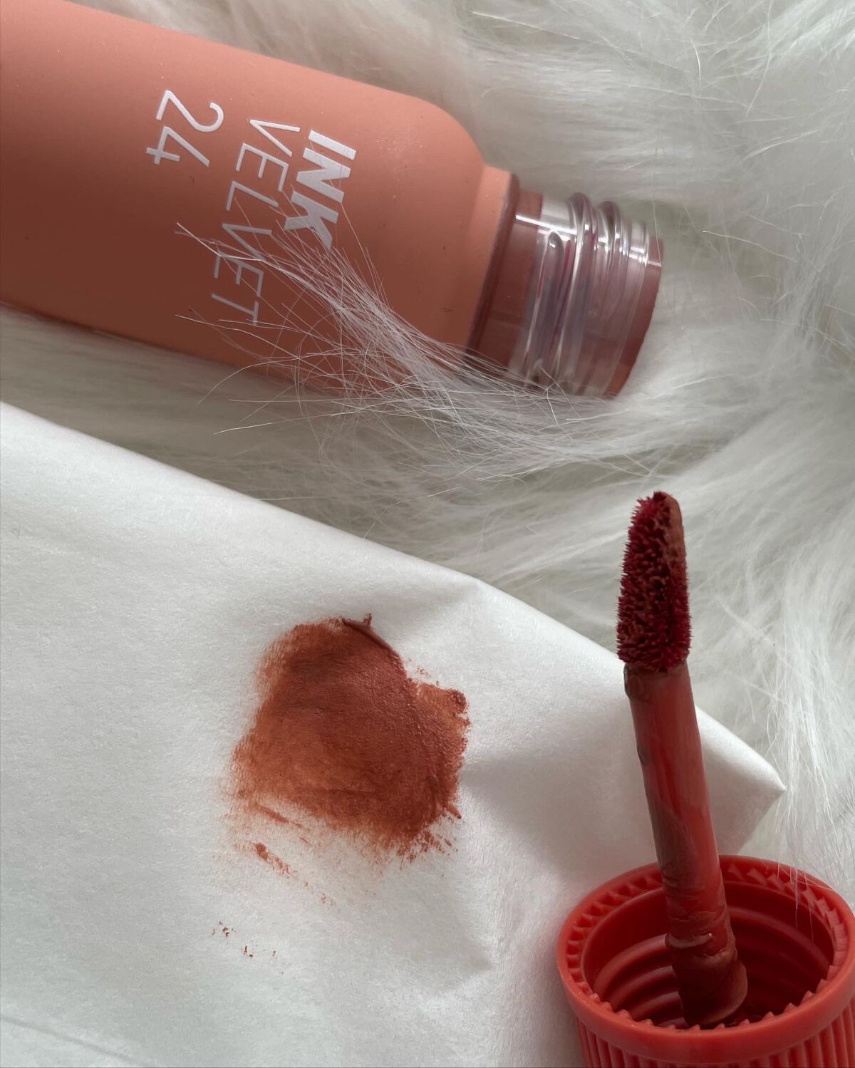 インク ベルベット 24 ミルキー ヌード(MILKY NUDE)/PERIPERA/口紅を使ったクチコミ（2枚目）