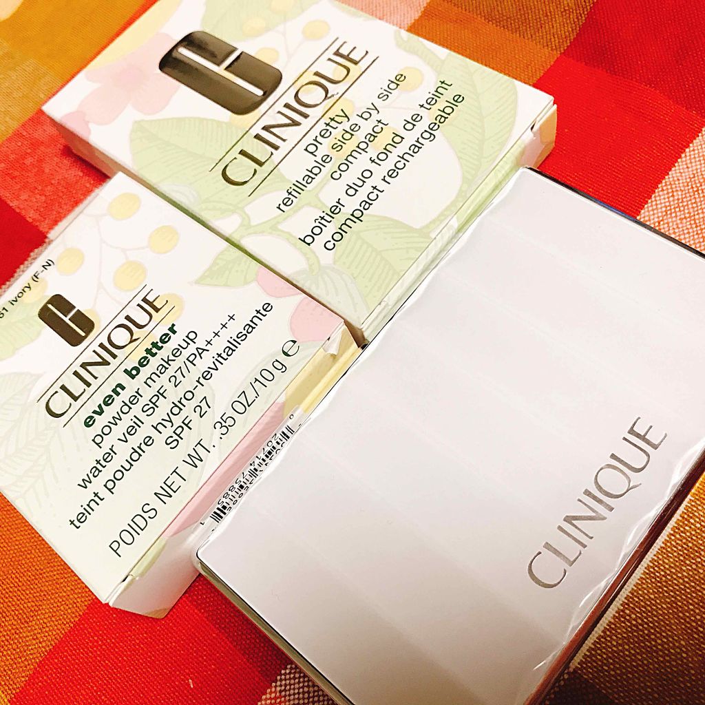 イーブン ベター パウダー メークアップ ウォーター ヴェール 27 リフィル/CLINIQUE/パウダーファンデーションを使ったクチコミ(1枚目)