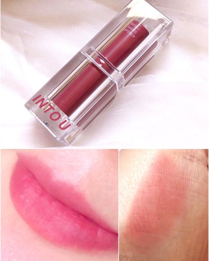 フェザーマットリップスティック/INTO U/口紅を使ったクチコミ(2枚目)