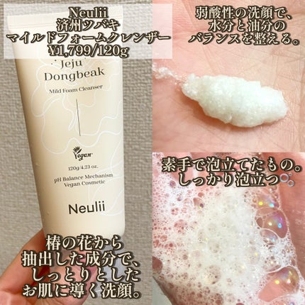 済州ツバキマイルドフォームクレンザー/Neulii/洗顔フォームを使ったクチコミ(2枚目)
