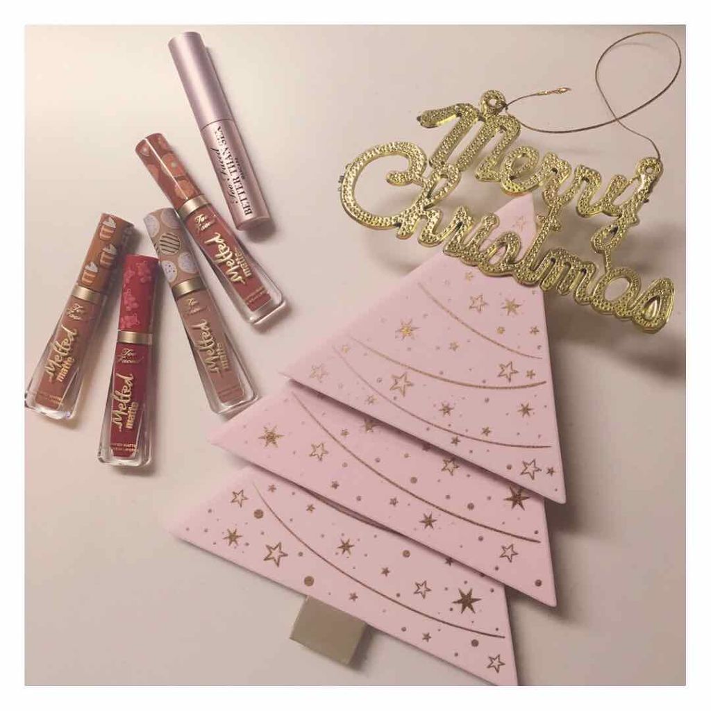 The Sweet Smell of Christmas Mini Melted Liquified lipstick Set /Too Faced/口紅を使ったクチコミ（1枚目）