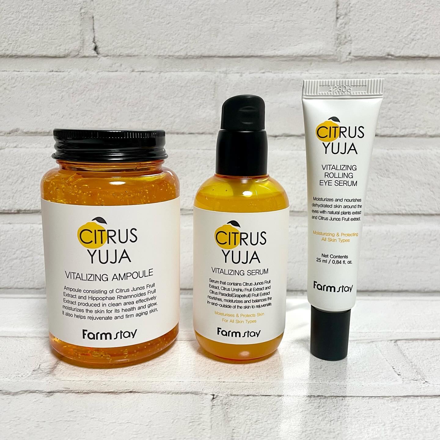 シトラスゆずバイタライジングアンプル/Farmstay/美容液を使ったクチコミ（1枚目）
