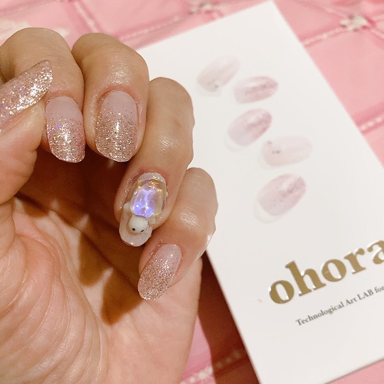 セミキュアジェルネイル（ハンド）/ohora/ネイルシールを使ったクチコミ（1枚目）