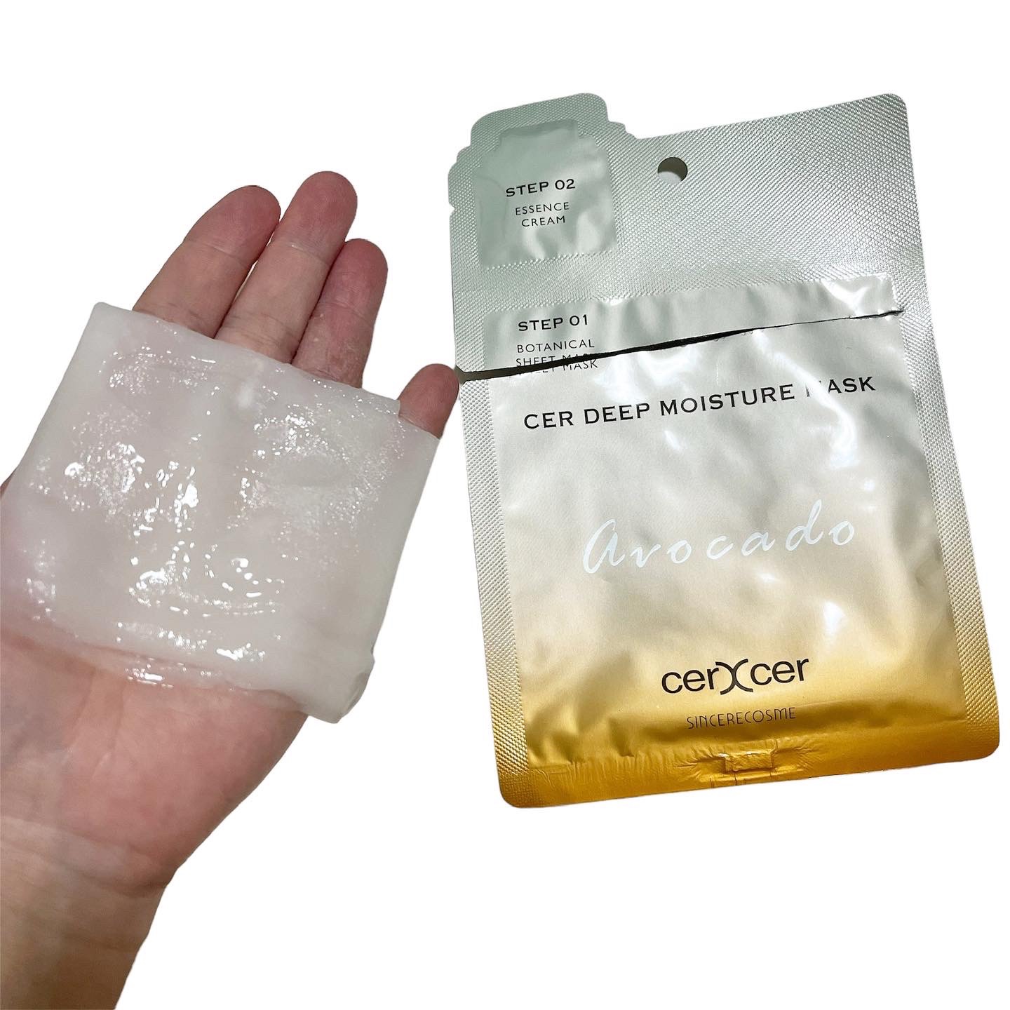 ディープモイスチャー マスク　(ケアクリーム付き)/cerXcer/シートマスク・パックを使ったクチコミ（3枚目）