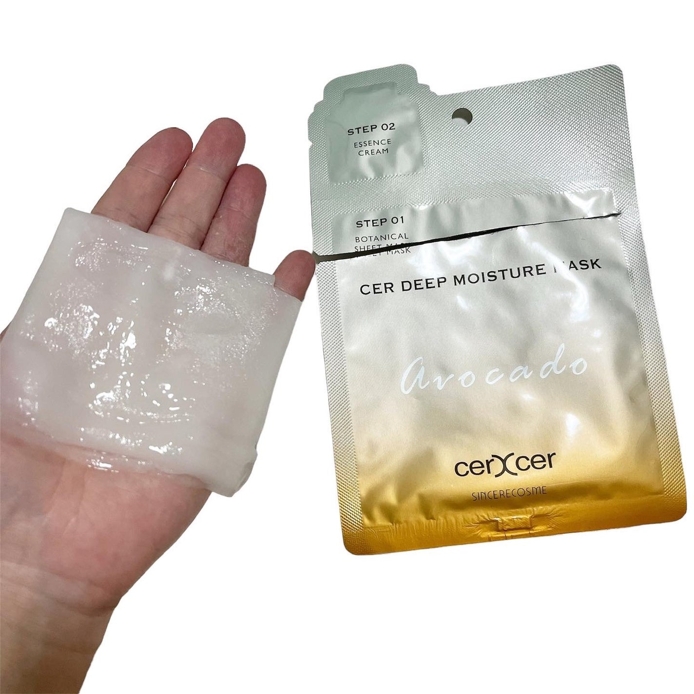 ディープモイスチャー マスク (ケアクリーム付き)/cerXcer/シートマスク・パックを使ったクチコミ(3枚目)