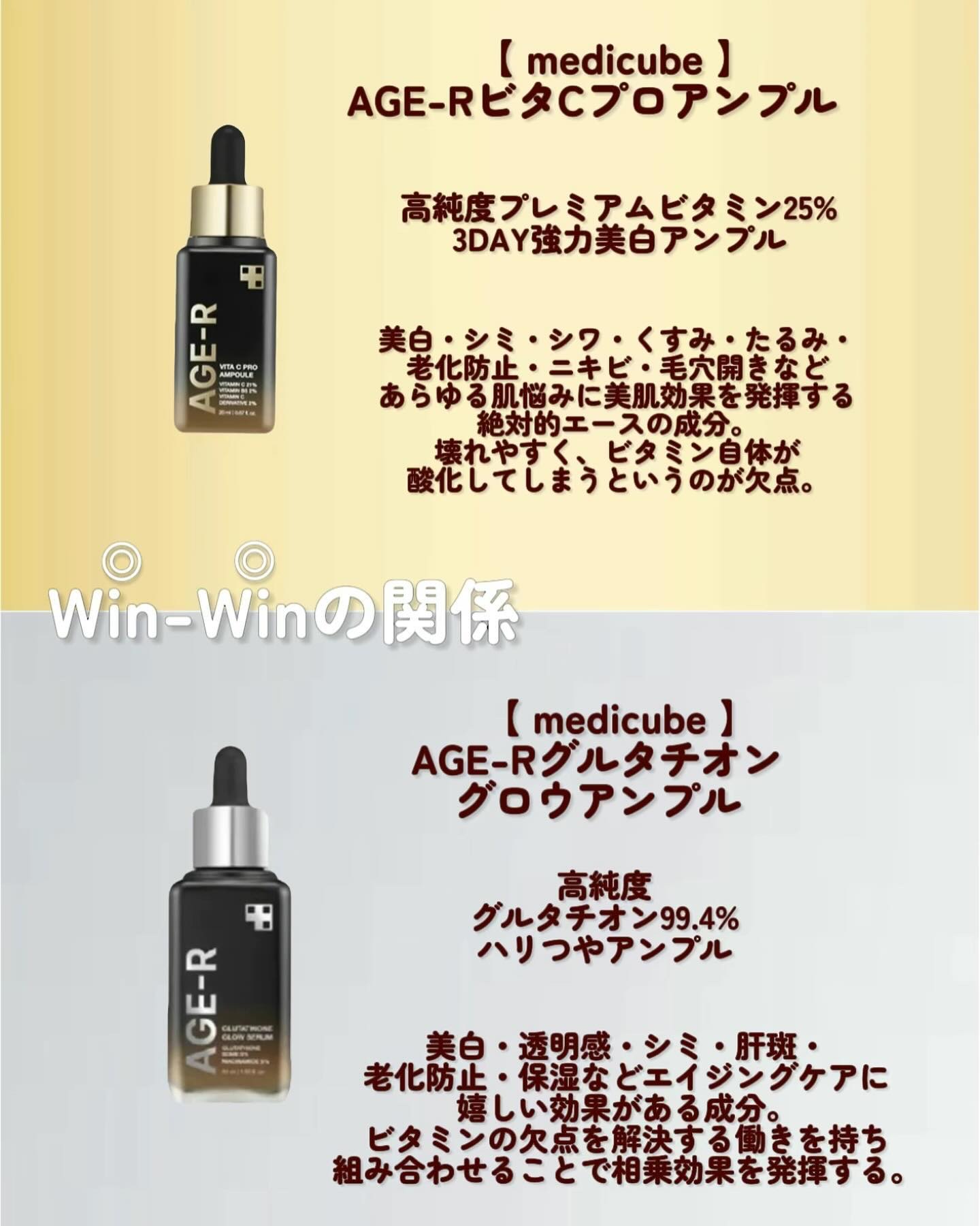 AGE-RビタＣプロアンプル/MEDICUBE/美容液を使ったクチコミ（3枚目）