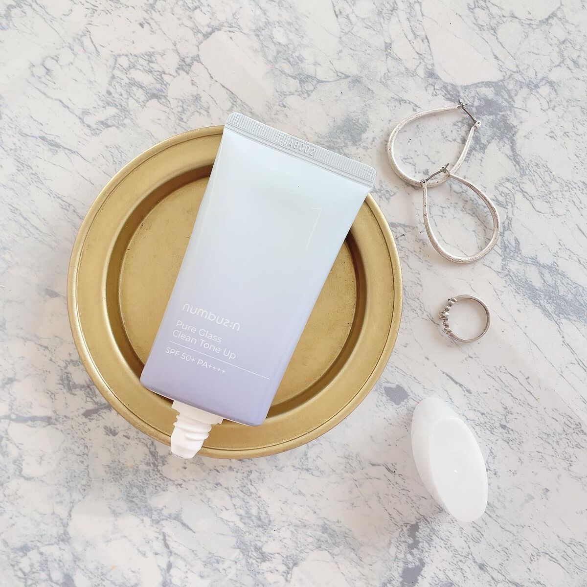 1番 ガラス玉トーンアップクリーム/numbuzin/日焼け止めクリームを使ったクチコミ(6枚目)